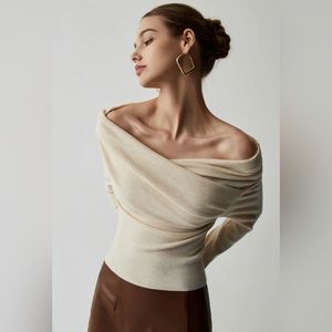Off Shoulder Long Sleeve Knit top NWT